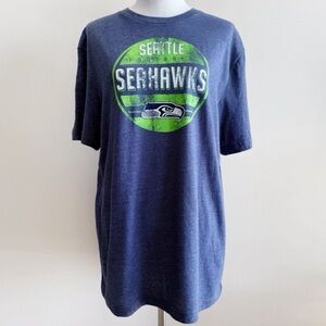 Seattle Seahawks Football T-Shirt Mens Large NFL Shirt Blue Green Fan Gear Gift